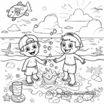 Beach-Scene Summer Coloring Pages 2