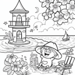 Beach-Scene Summer Coloring Pages 3