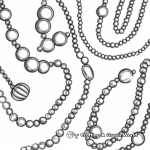 Beaded Necklace Coloring Pages: Variety of Beads 3
