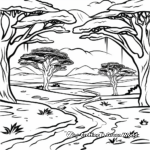 Beautiful African Savannah Coloring Pages 1