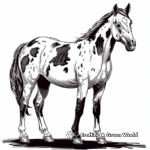 Beautiful American Paint Horse Coloring Pages 4