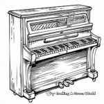 Beautiful Antique Piano Illustrations for Coloring 4