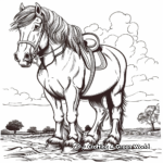Beautiful Belgian Draft Horse Coloring Pages 2