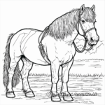 Beautiful Belgian Draft Horse Coloring Pages 3