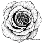 Beautiful Black and White Rose Coloring Pages 4