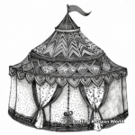 Beautiful Boho Tent Coloring Pages 2