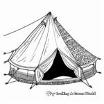 Beautiful Boho Tent Coloring Pages 3