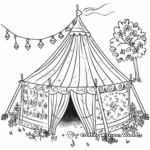 Beautiful Boho Tent Coloring Pages 4
