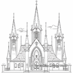 Beautiful Church Architecture Coloring Pages for Adults 1