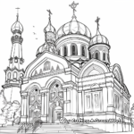 Beautiful Church Architecture Coloring Pages for Adults 2