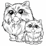 Beautiful Persian Cat Coloring Pages 3