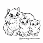 Beautiful Persian Cat Coloring Pages 4