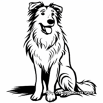 Beautiful Rough Collie Coloring Pages 4