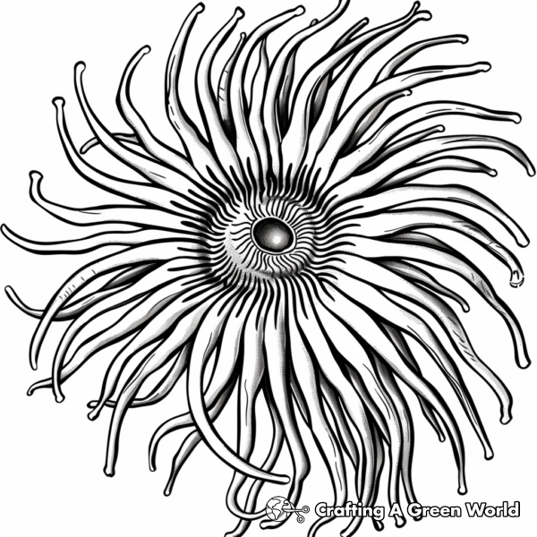 Beautiful Sea Anemone Coloring Pages 1