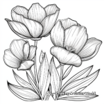 Beautiful Spring Flowers Coloring Pages 1
