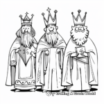 Beautiful Three Kings Epiphany Coloring Pages 1