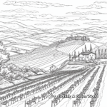 Beautiful Tuscan Vineyard Coloring Pages 2