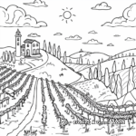 Beautiful Tuscan Vineyard Coloring Pages 4