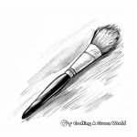 Beautiful Watercolor Paintbrush Coloring Pages 2