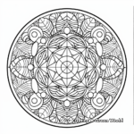 Beginner-Friendly Simple Geometric Mandala Coloring Pages 4
