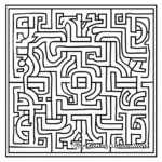 Beginner-Friendly Square Maze Coloring Pages 1