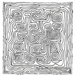 Beginner-Friendly Square Maze Coloring Pages 4