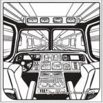 Behind the Control Panel: Amtrak Train Interior Coloring Pages 2