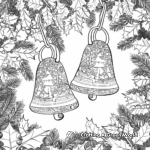 Bells And Holly: Winter-Scene Coloring Pages 1
