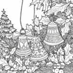 Bells And Holly: Winter-Scene Coloring Pages 3