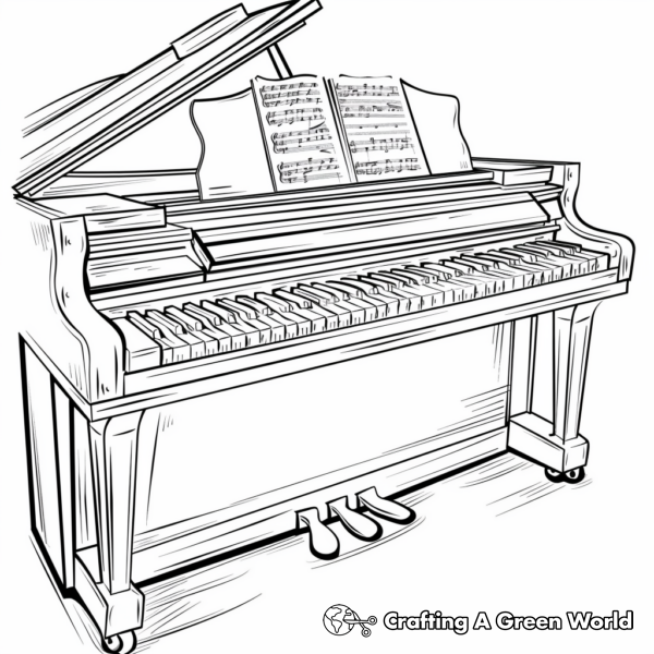 Piano Coloring Pages Free Printable 