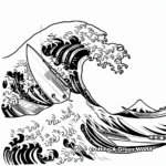 Big Wave Gun Surfboard Coloring Pages 2