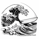 Big Wave Gun Surfboard Coloring Pages 3
