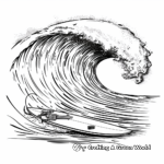 Big Wave Gun Surfboard Coloring Pages 4