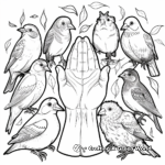 Birds and Praying Hands Coloring Pages 4