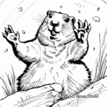 Bird's Eye View of Groundhog Day Celebration Coloring Pages 4