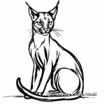 Black and White Caracal Coloring Pages 2