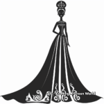 Black Barbie Royal Queen Coloring Pages 4