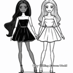 Black Barbie with Friends Coloring Pages 4