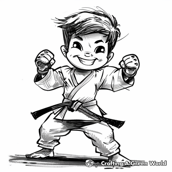 Karate Coloring Pages - Free &amp; Printable!