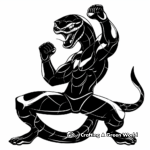 Black Mamba Attack Pose Coloring Pages 1