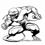 Black Mamba Attack Pose Coloring Pages 4