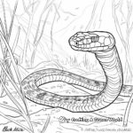 Black Mamba in Its Wild Habitat Coloring Pages 1