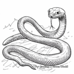 Black Mamba in Its Wild Habitat Coloring Pages 2