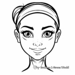 Blank Face Coloring Pages for Makeup Artists 1