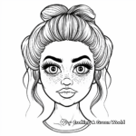 Blank Face Coloring Pages for Makeup Artists 3