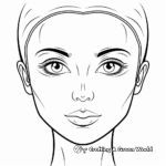 Blank Face Coloring Pages for Makeup Artists 4