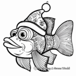 Blobfish Christmas Coloring Page 1
