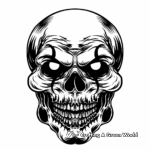 Blood-Curdling Clown Skull Coloring Pages 1