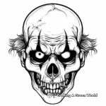Blood-Curdling Clown Skull Coloring Pages 3