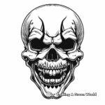 Blood-Curdling Clown Skull Coloring Pages 4